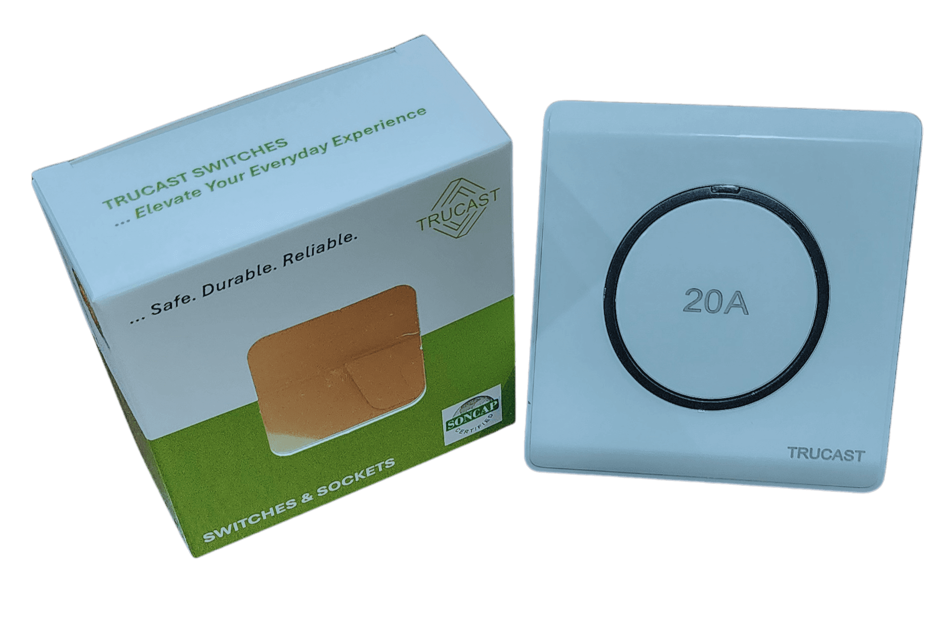 S01 Switch | 20A switch + Neon; White