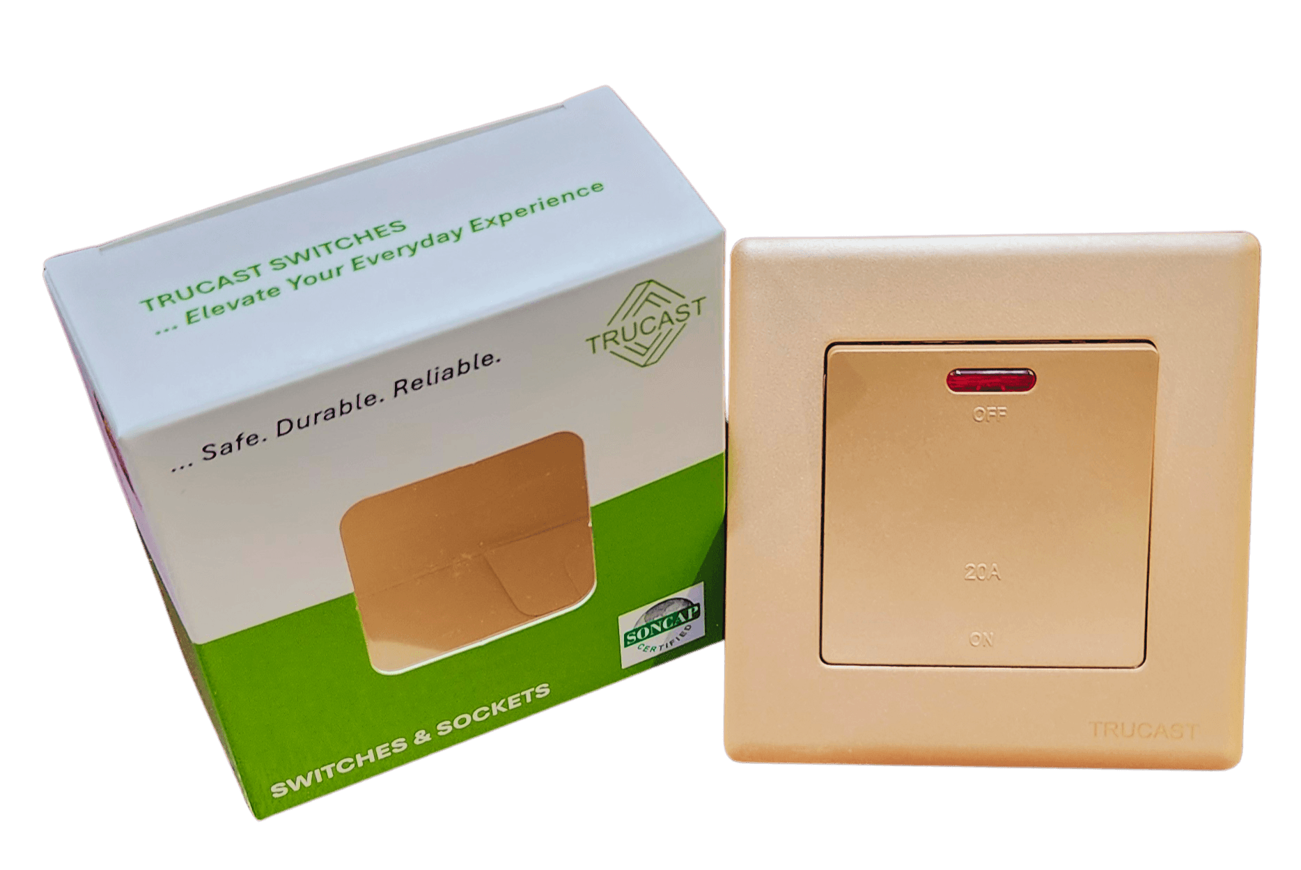 S73 Switch | 20A switch + Neon; Grey