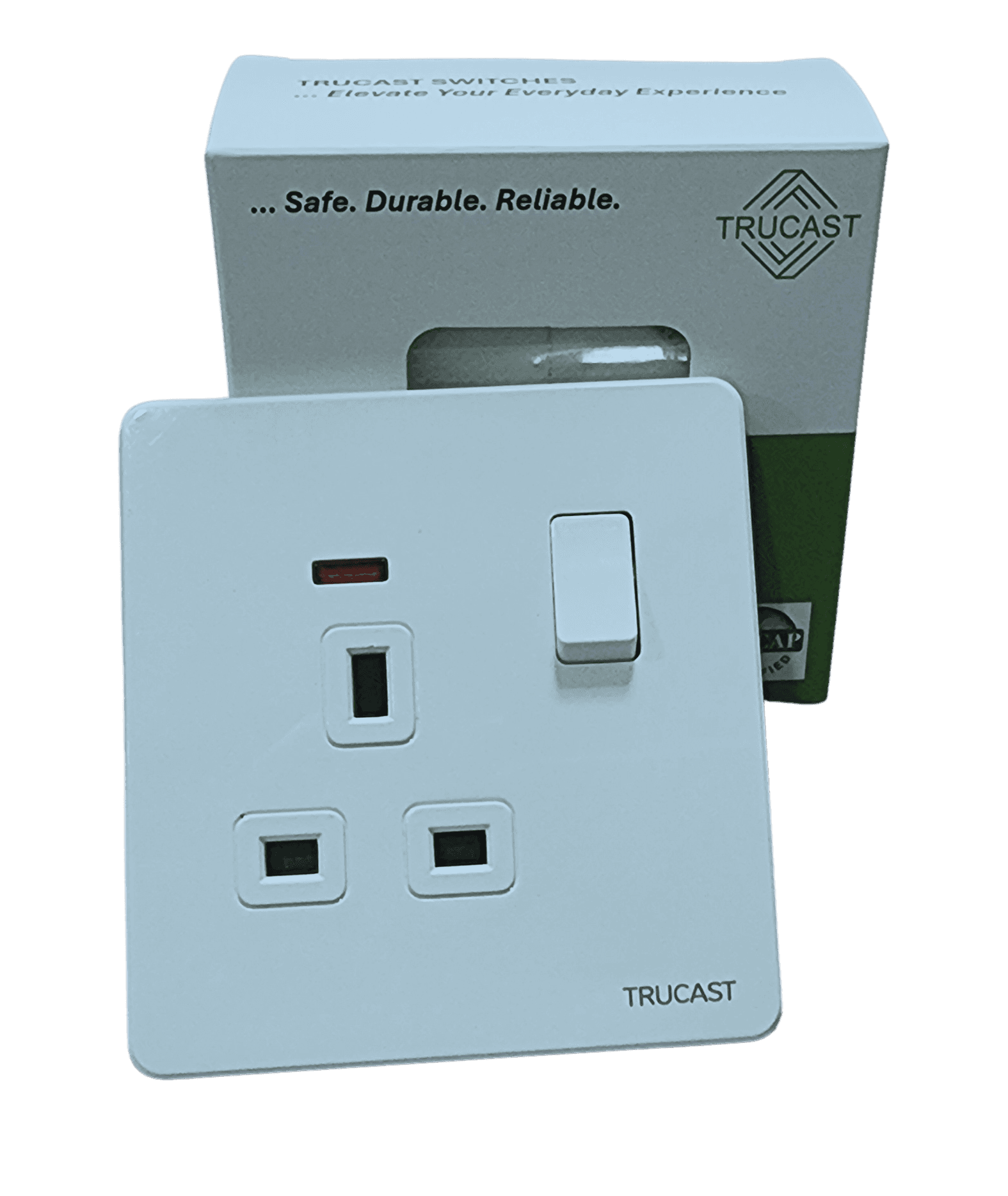 S06 Socket | 13A Single + Neon; Silver