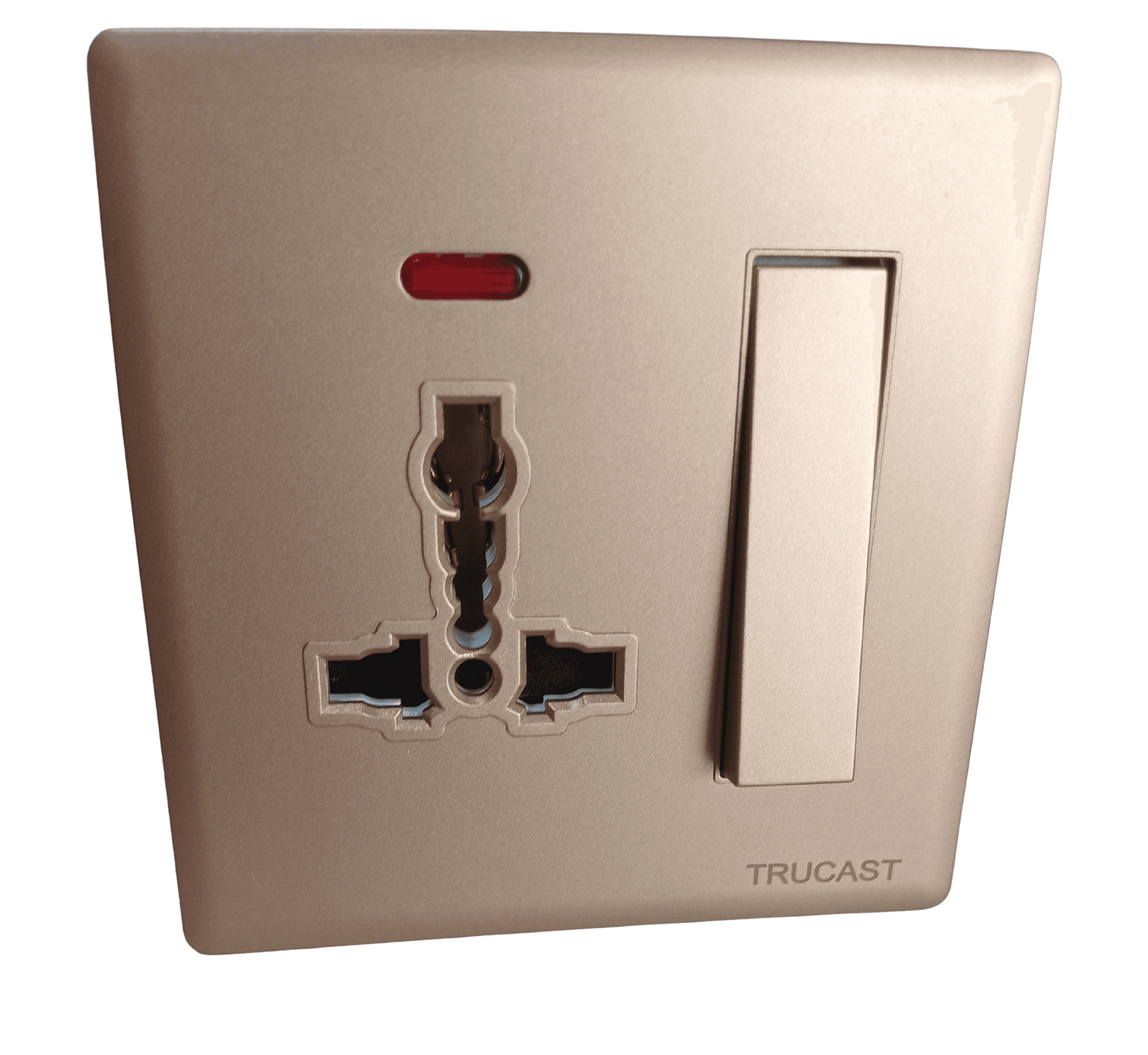 S73 Socket | 13A Single; MF + Neon; Grey