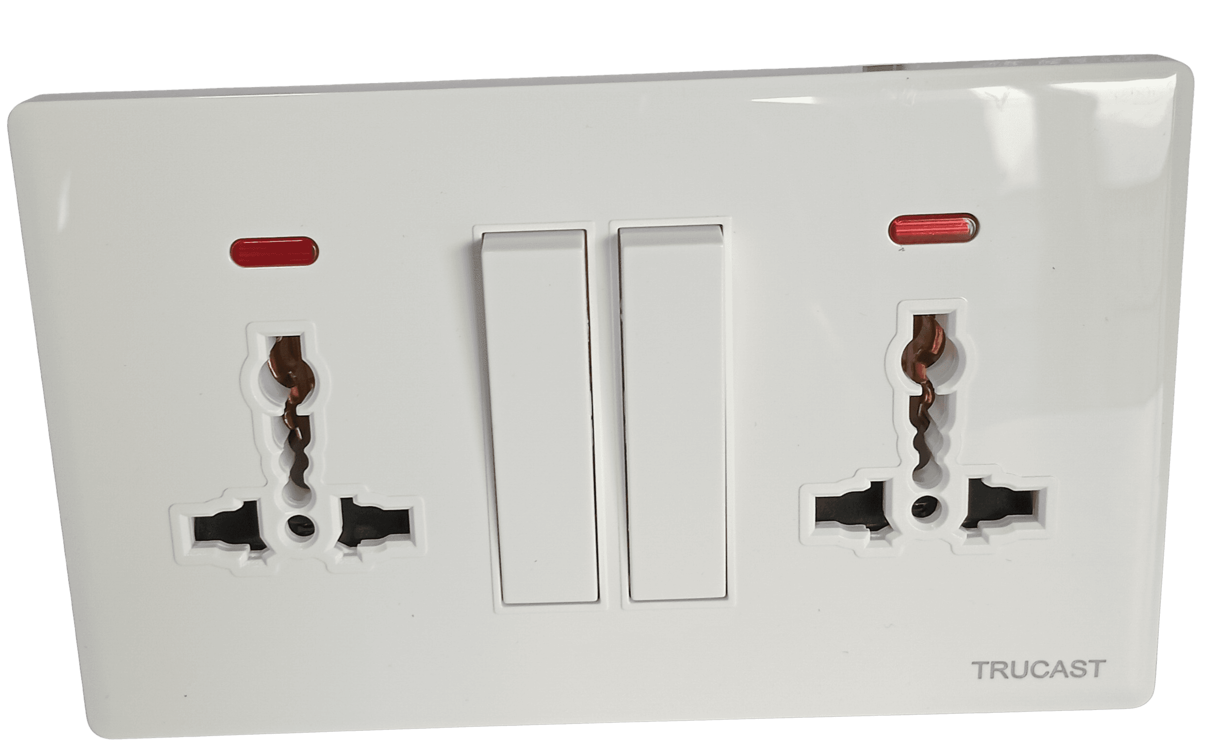 S73 Socket | 13A Double; MF + Neon; Grey