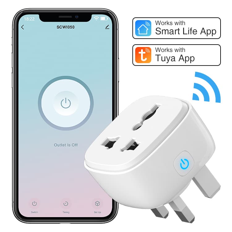 Smart Plug: 10A Wall Smart Socket Remote Control Timing Function Mini Wifi