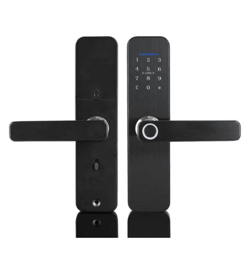 F16 - SmartLock: black; fingerprint + password + card + key +TUYAWIFI