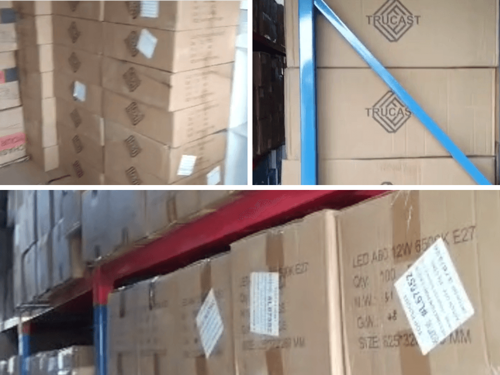 Trucast warehouse facility with packed cartons ready for nationwide delivery