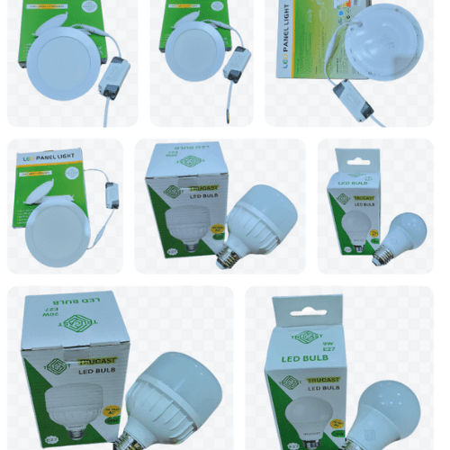 Trucast Lighting Team preparing LED panel lights and drivers for project delivery