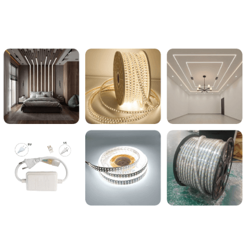 Trucast Strip Team assembling LED strip lengths with aluminum profiles and connectors